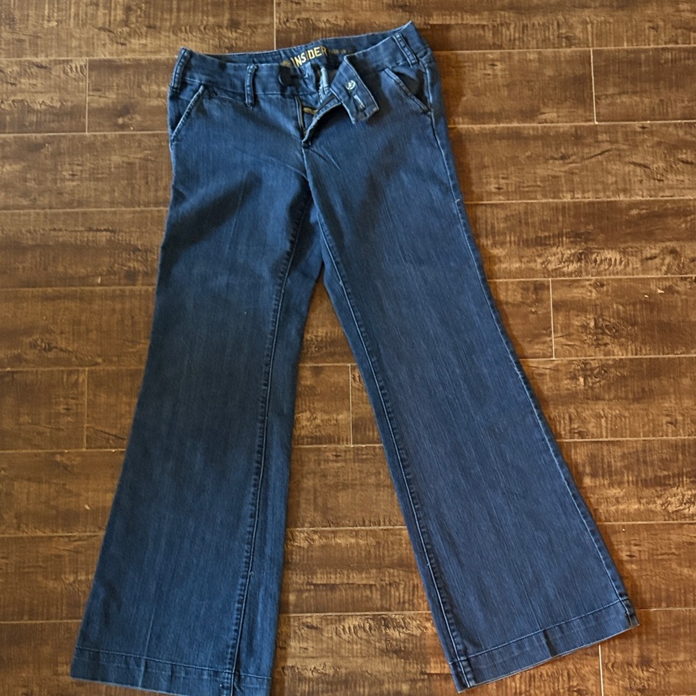 Classic Wide Leg Blue Jeans